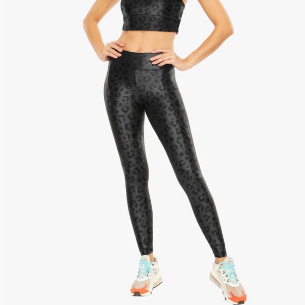 Koral | Lustrous High Rise Legging - Black Leopard
